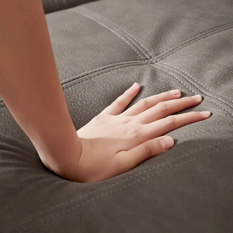 Divano angolare a L con letto estraibile e vano portaoggetti