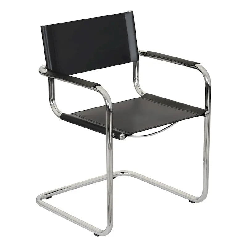 Poltrona a sbalzo Breuer Chair Company Mart Stam con telaio cromato (vari colori in pelle rigenerata)