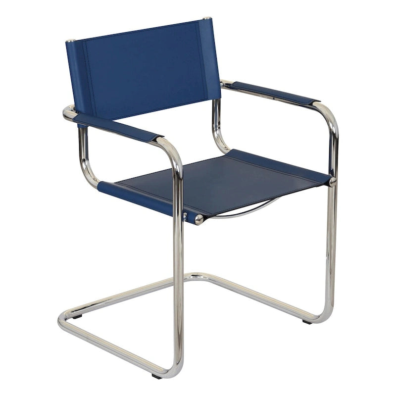 Poltrona a sbalzo Breuer Chair Company Mart Stam con telaio cromato (vari colori in pelle rigenerata)