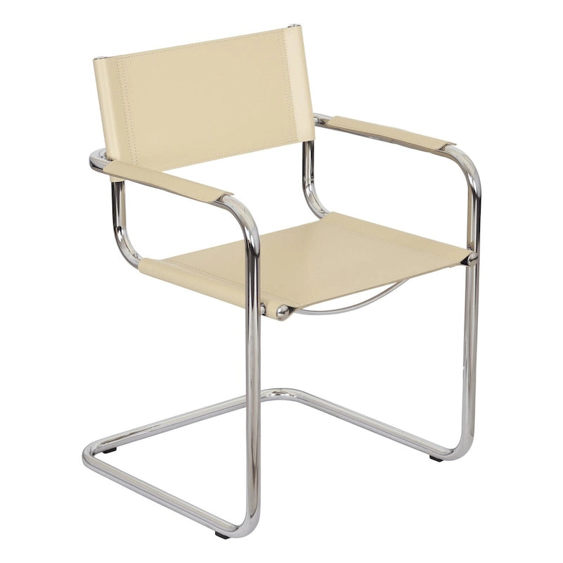 Poltrona a sbalzo Breuer Chair Company Mart Stam con telaio cromato (vari colori in pelle rigenerata)