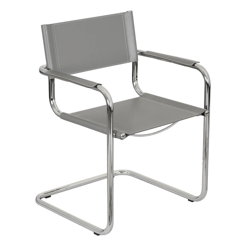 Poltrona a sbalzo Breuer Chair Company Mart Stam con telaio cromato (vari colori in pelle rigenerata)