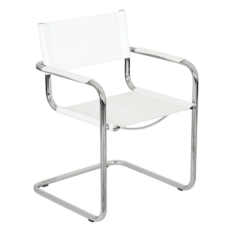 Poltrona a sbalzo Breuer Chair Company Mart Stam con telaio cromato (vari colori in pelle rigenerata)