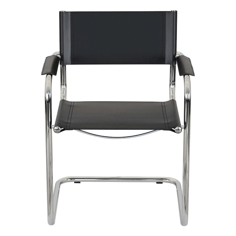 Poltrona a sbalzo Breuer Chair Company Mart Stam con telaio cromato (vari colori in pelle rigenerata)