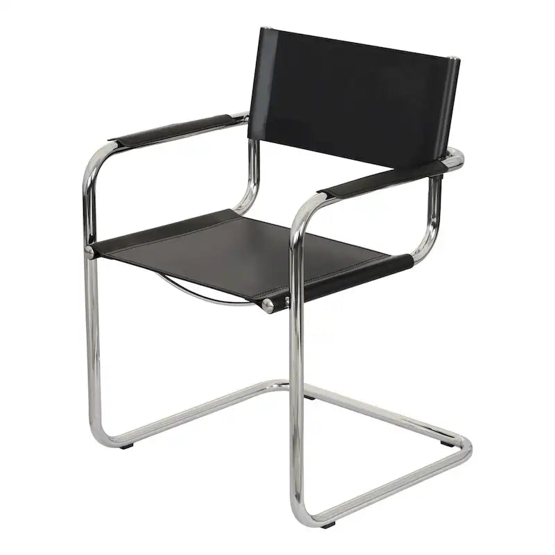 Poltrona a sbalzo Breuer Chair Company Mart Stam con telaio cromato (vari colori in pelle rigenerata)
