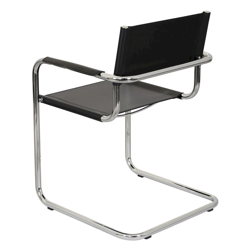 Poltrona a sbalzo Breuer Chair Company Mart Stam con telaio cromato (vari colori in pelle rigenerata)