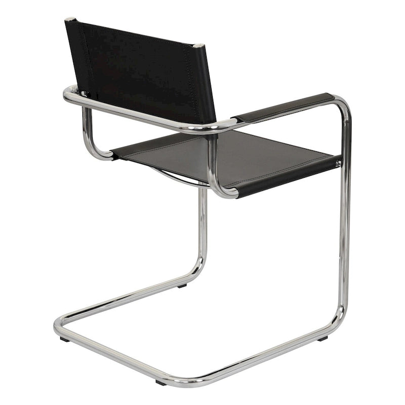 Poltrona a sbalzo Breuer Chair Company Mart Stam con telaio cromato (vari colori in pelle rigenerata)