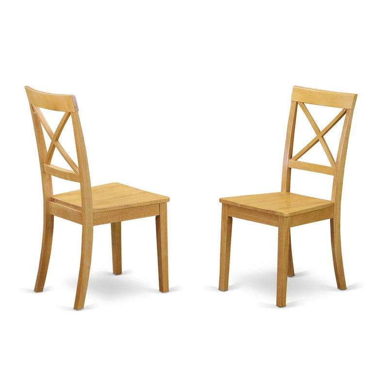 East West Furniture 7 Piece Dining Table Set Consist of an Oval Kitchen Table with Butterfly Leaf and 6 Dining Chairs, Oak