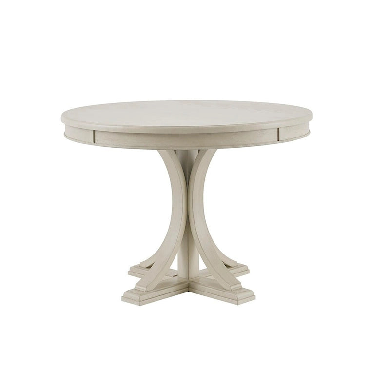 Tavolo da pranzo rotondo 44, Finitura in legno massello Design classico, sedie escluse