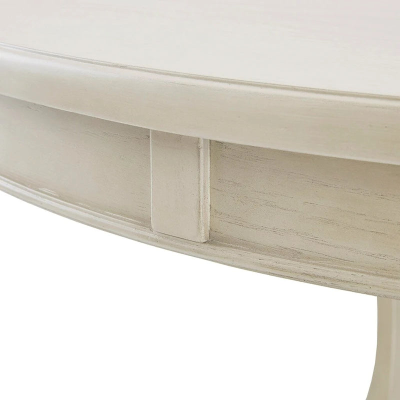 Tavolo da pranzo rotondo 44, Finitura in legno massello Design classico, sedie escluse