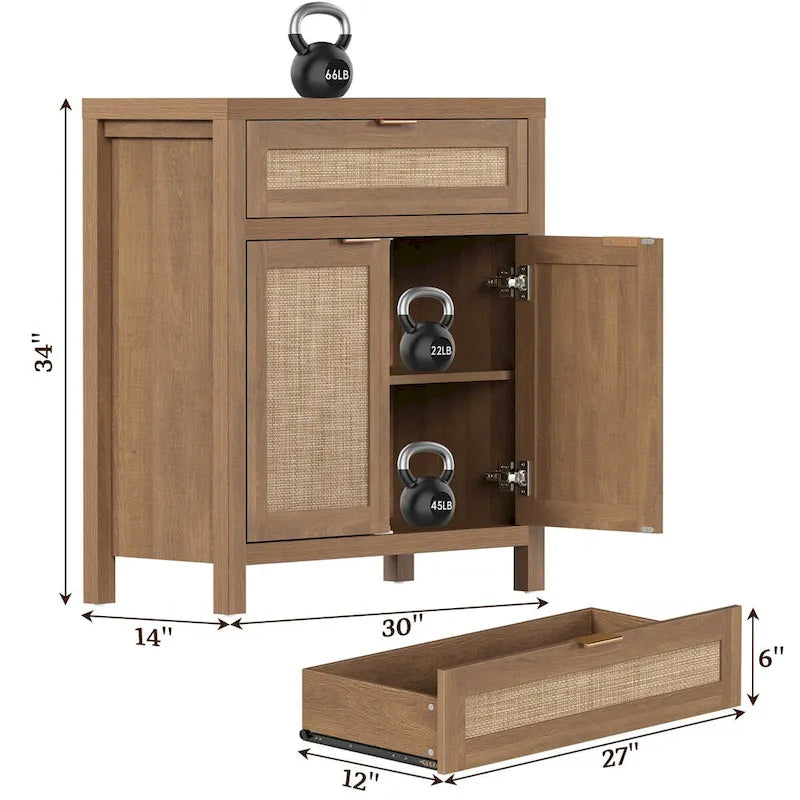 SICOTAS Credenza da Buffet Rustica da 2 con Cassetto - N/A