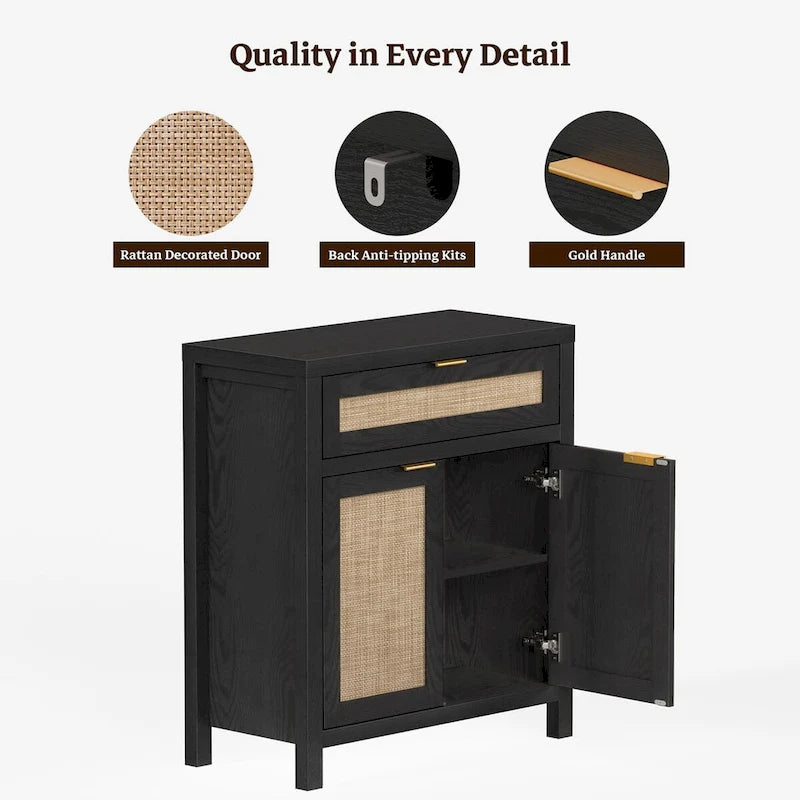 SICOTAS Credenza da Buffet Rustica da 2 con Cassetto - N/A