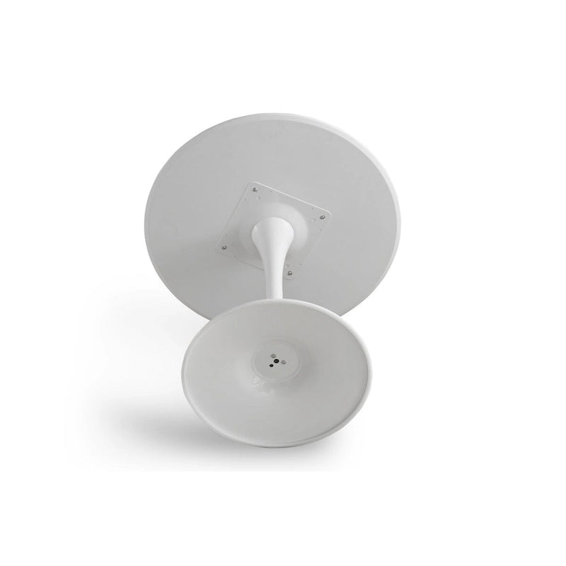 Tavolo da pranzo rotondo, tavolo da cucina moderno, design a tulipano da 80 cm con piedistallo, tavolo casual medievale per 2-4 persone