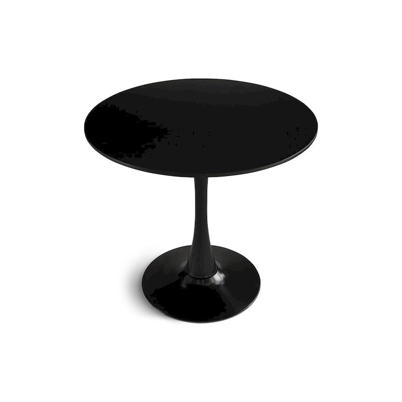 Tavolo da pranzo rotondo, tavolo da cucina moderno, design a tulipano da 80 cm con piedistallo, tavolo casual medievale per 2-4 persone