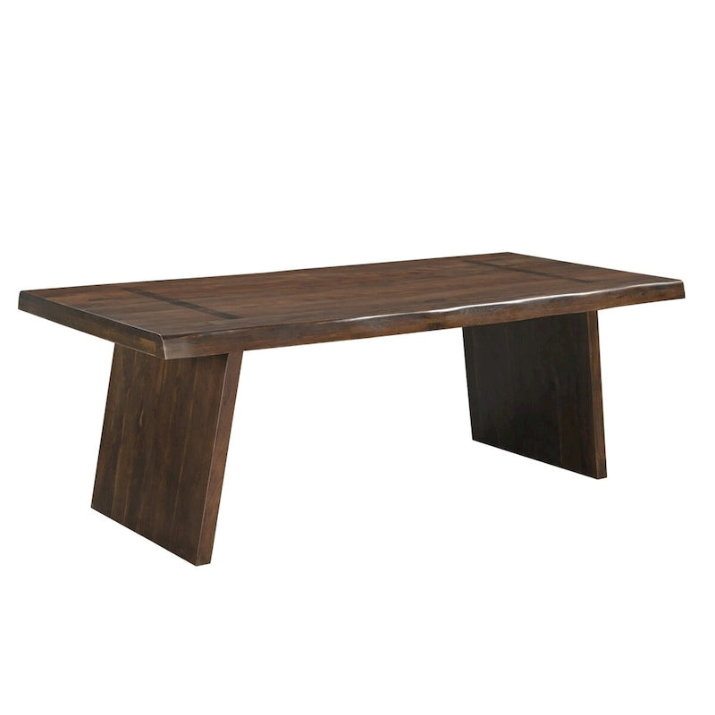 Riley Live Edge Solid Wood Double Pedestal Dining Table