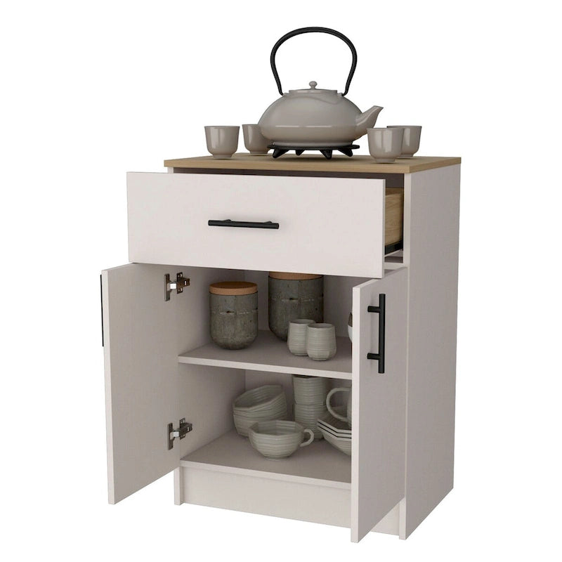 FM MOBILI Dispensa da cucina Cope in melaminico con 2 ante e 1 cassetto - N/A