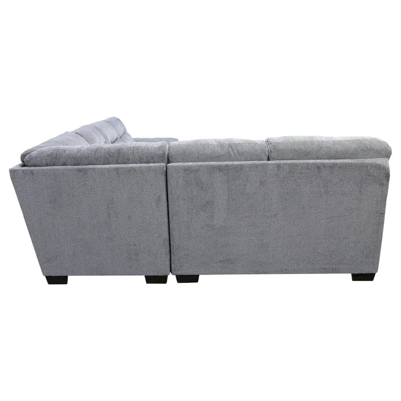Divano componibile a U American Furniture Classics Cabral Slate modello A353V11-K23 con 6 cuscini decorativi