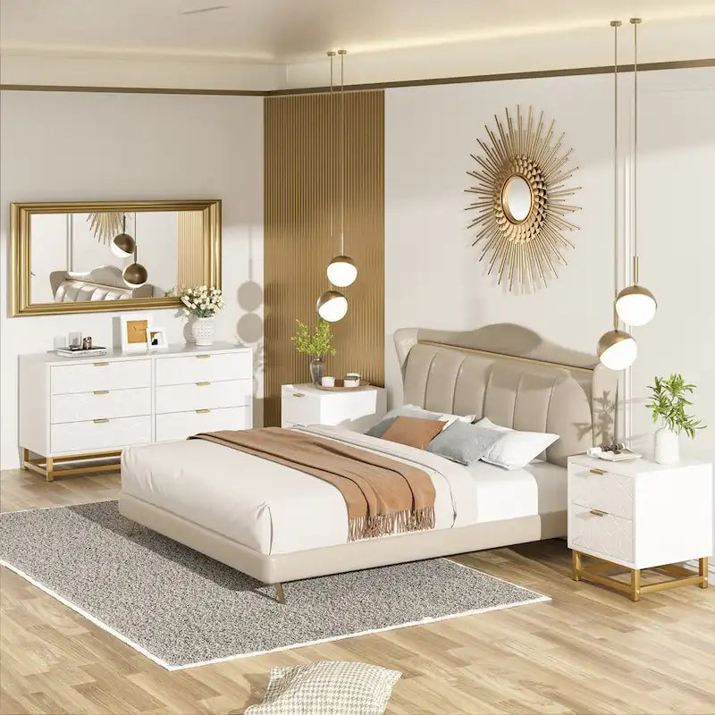 6 Drawer Dresser for Bedroom, Wood Chest of Drawers