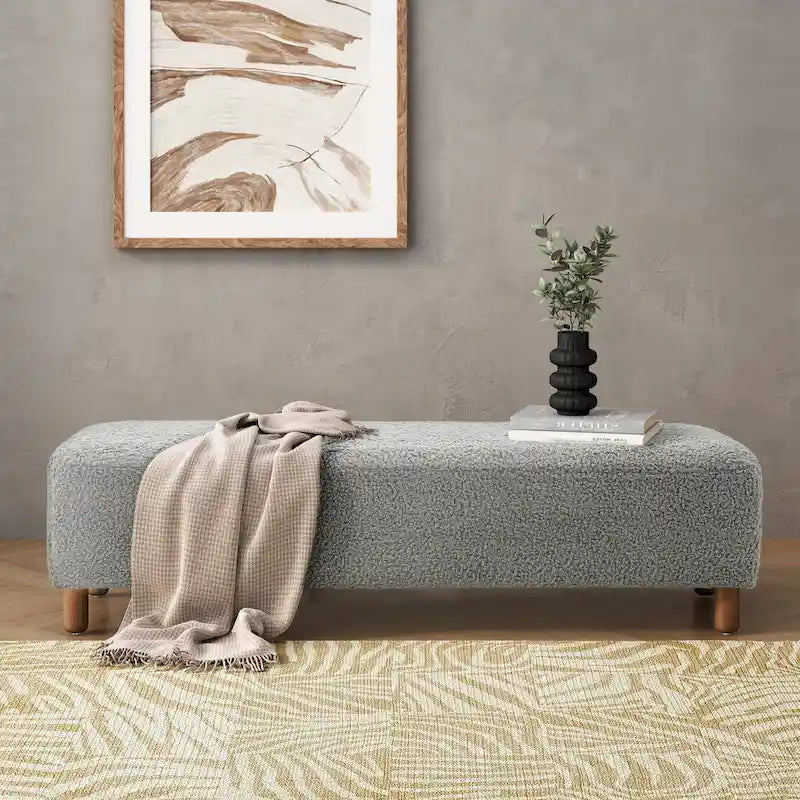 Panca Ottomana Moderna Naci Boucle di Christopher Knight Home