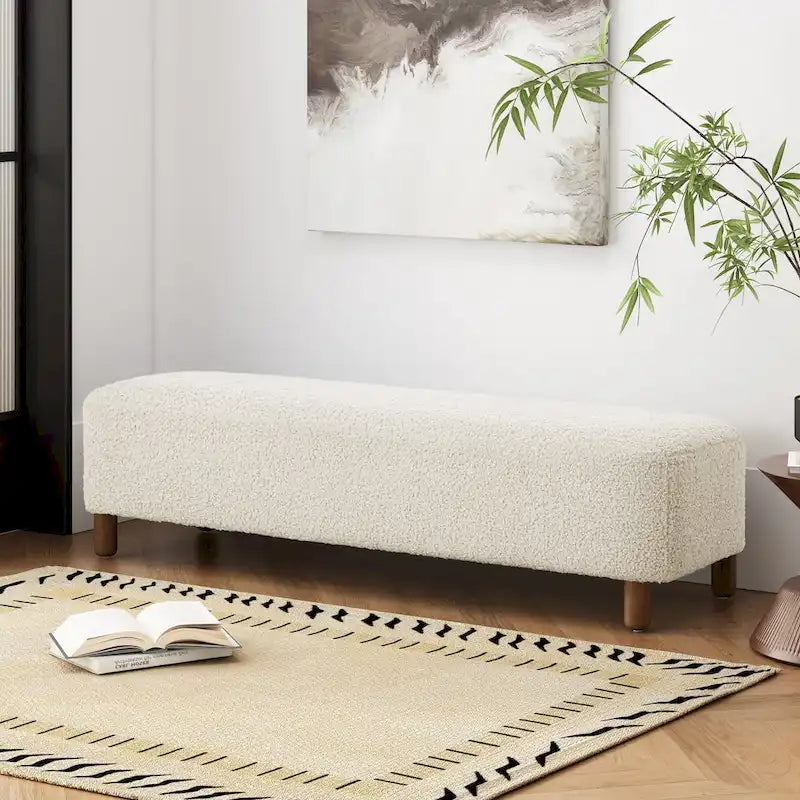 Panca Ottomana Moderna Naci Boucle di Christopher Knight Home