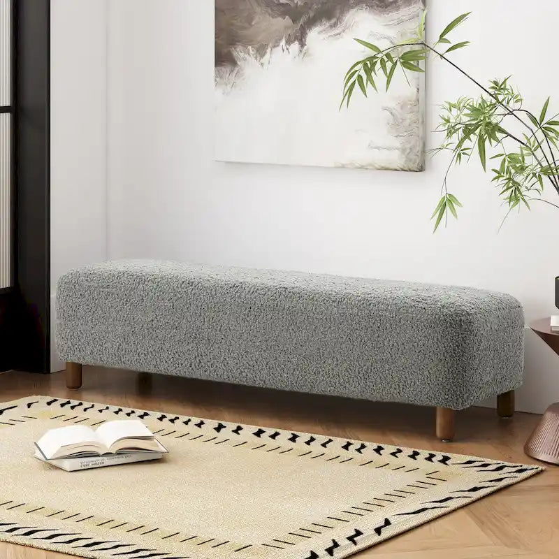 Panca Ottomana Moderna Naci Boucle di Christopher Knight Home