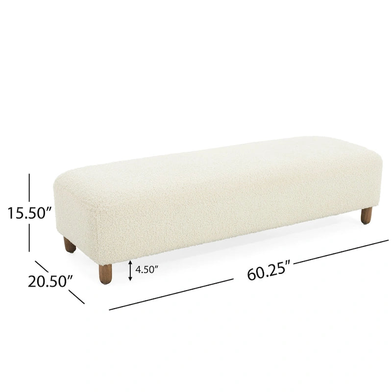 Panca Ottomana Moderna Naci Boucle di Christopher Knight Home