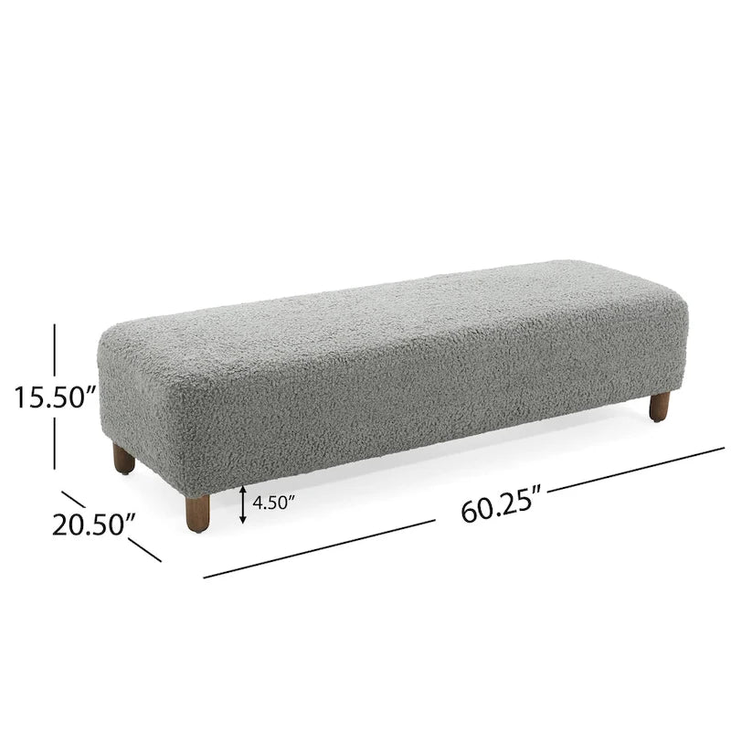 Panca Ottomana Moderna Naci Boucle di Christopher Knight Home