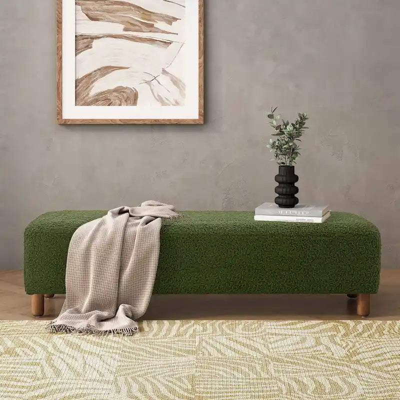 Panca Ottomana Moderna Naci Boucle di Christopher Knight Home