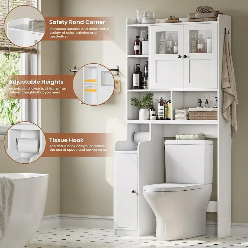 Mobiletto da bagno sopra il WC Mensole portaoggetti per WC
