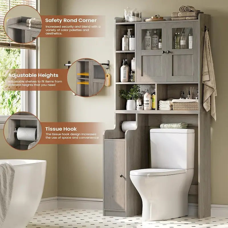 Mobiletto da bagno sopra il WC Mensole portaoggetti per WC