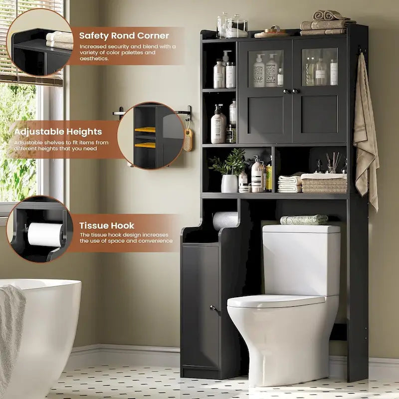 Mobiletto da bagno sopra il WC Mensole portaoggetti per WC