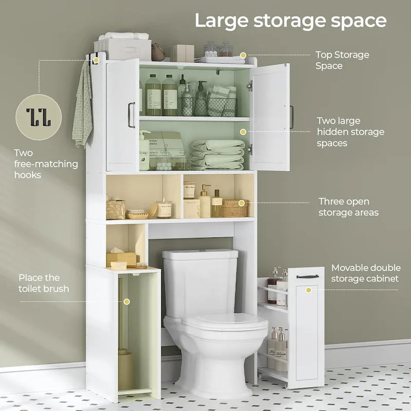Mobiletto da bagno sopra il WC Mensole portaoggetti per WC