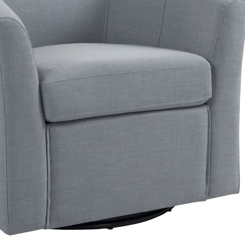 Set di 2 Poltrone Girevoli Moderne Imbottite a Barilotto, Poltrone Accent per Soggiorno