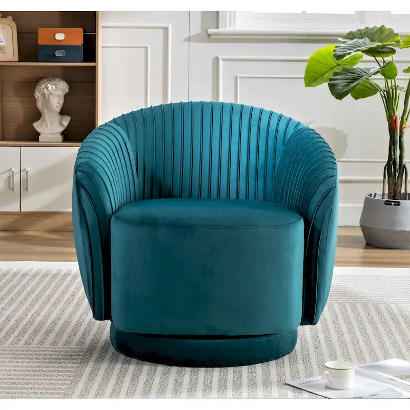 Poltroncina girevole Milvo Small in velluto