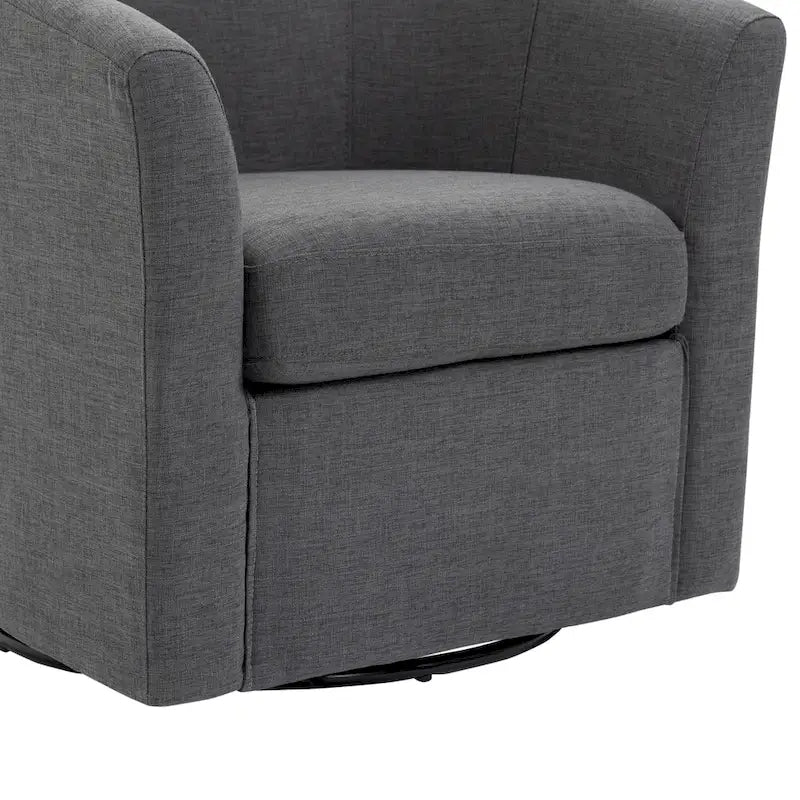 Set di 2 Poltrone Girevoli Moderne Imbottite a Barilotto, Poltrone Accent per Soggiorno