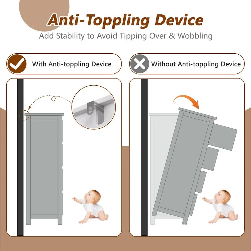 Mobile contenitore da bagno VEIKOUS con 4 cassetti