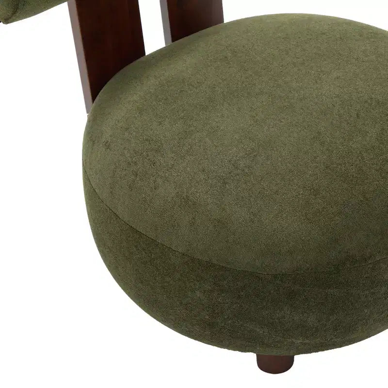 Christopher Knight Home Chariya Poltrona Accent Moderna in Velluto con Struttura in Legno di Gomma e Schienale Cilindrico