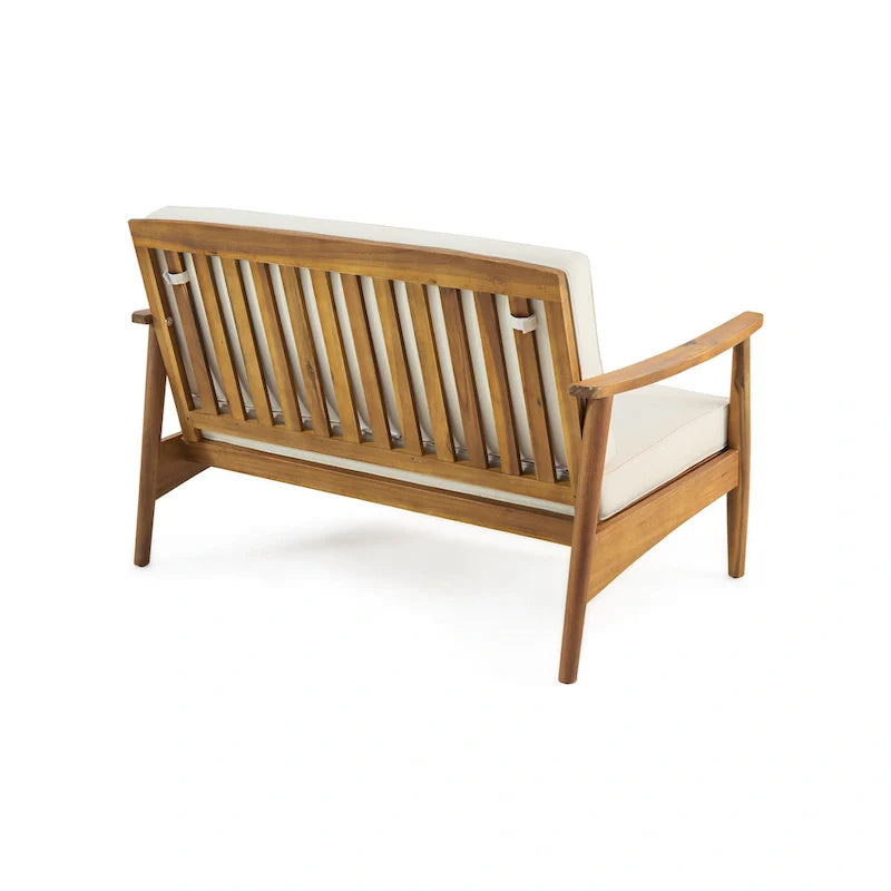 Salotto da esterno a 4 posti in legno di acacia Willowbrook di Christopher Knight Home