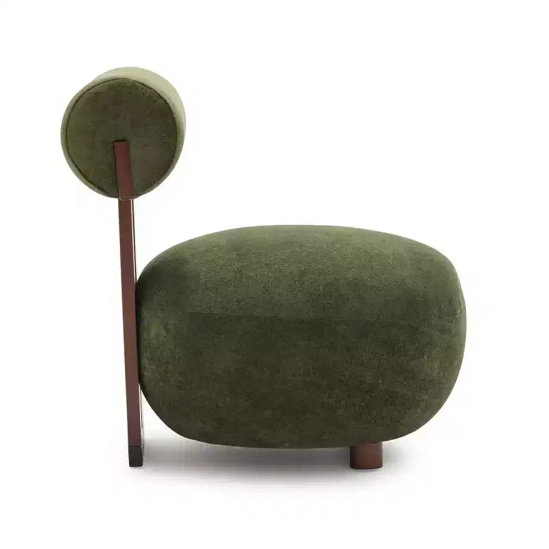 Christopher Knight Home Chariya Poltrona Accent Moderna in Velluto con Struttura in Legno di Gomma e Schienale Cilindrico