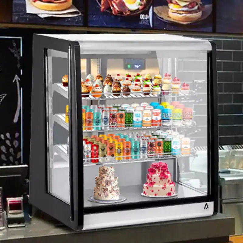 Espositore refrigerato commerciale 6,9 Cu Ft, vetrina refrigerata da banco con illuminazione a LED per panetteria, caffetteria, 110 V/190 W