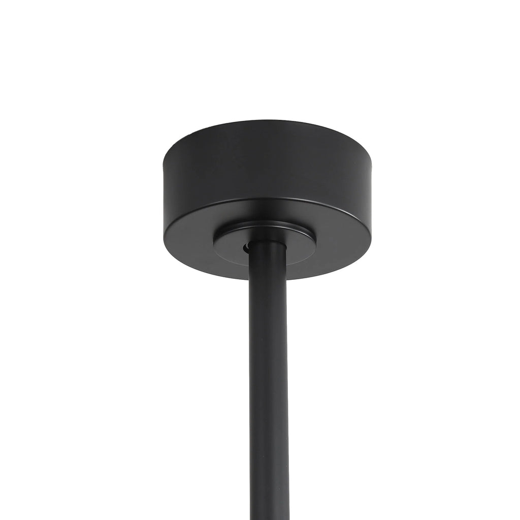 Ventilatore da soffitto nero da 65 pollici a 8 pale con luce LED e telecomando
