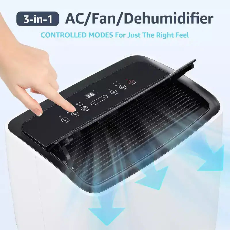 Condizionatore portatile da 12.000 BTU per 51 mq, unità AC 3-in-1 con modalità di raffreddamento/deumidificatore/ventilatore