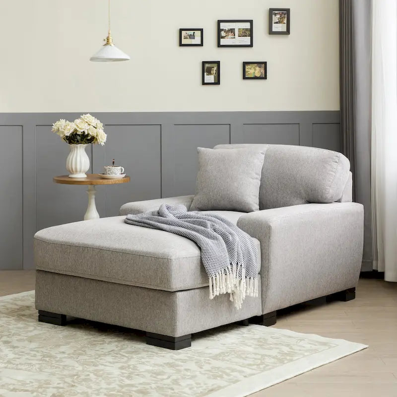 Divano letto chaise longue oversize moderno metà secolo con cuscino