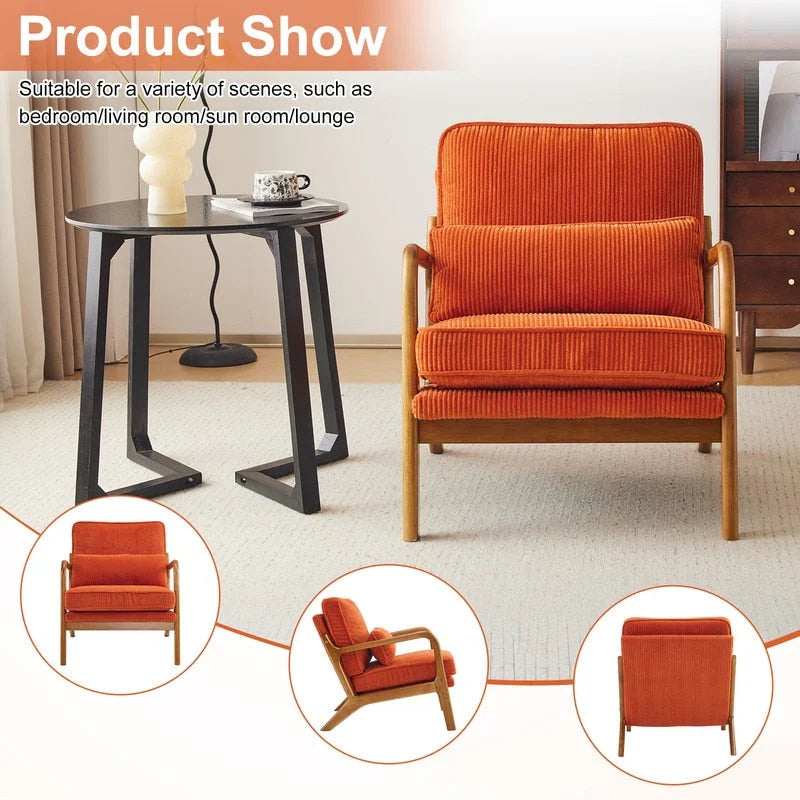 Poltrona imbottita Mid-Century Modern