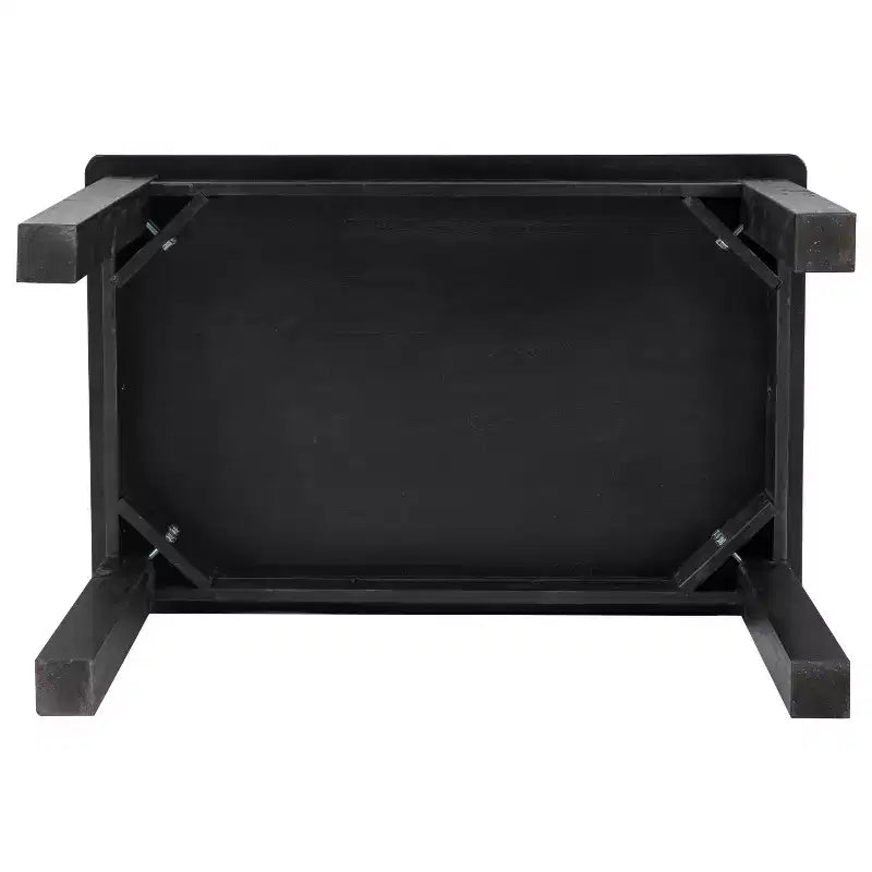 Flash Furniture Tavolo da Pranzo Rettangolare Rustico in Pino Massiccio 46 x 30
