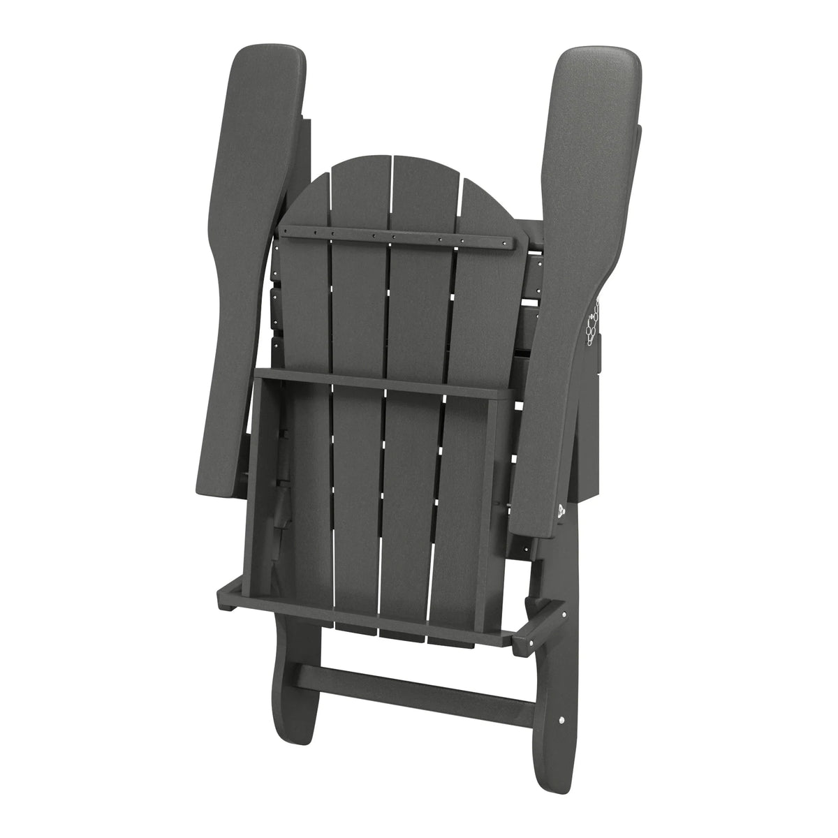 Polytrends Laguna Sedia Adirondack Pieghevole da Esterno per Patio Resistente allo Sbiadimento e alle Intemperie