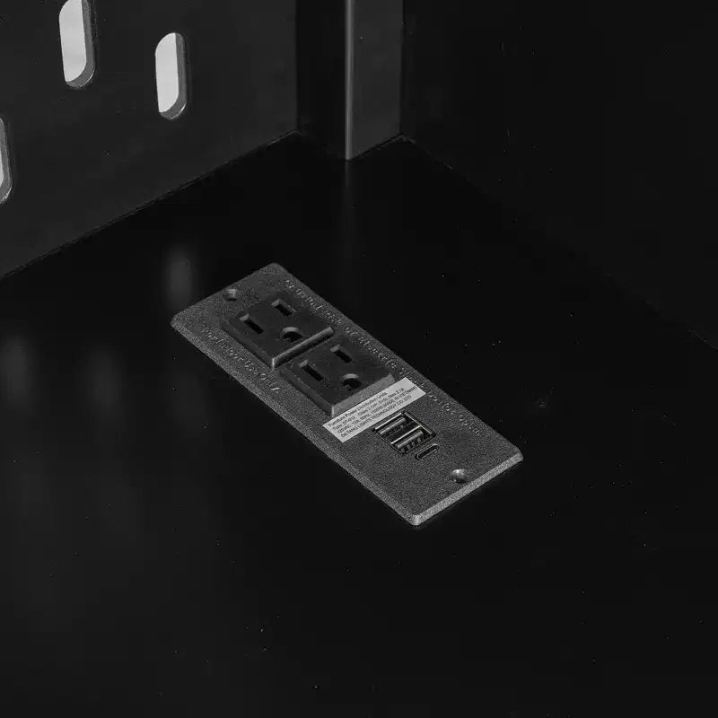 Letto a soppalco da gioco completo con scrivania e luci LED, letto a soppalco alto in legno a una piazza e mezza con scala e scala portaoggetti e USB, rosso+nero
