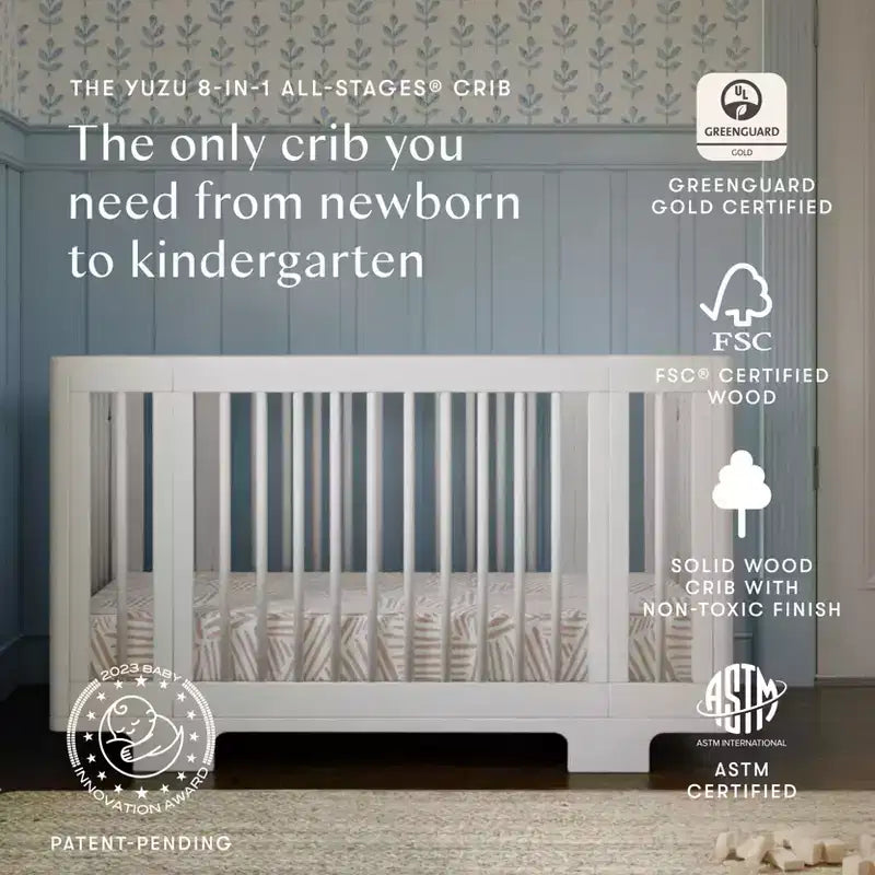 Culla convertibile Babyletto Yuzu 8-in-1 con kit di conversione per tutte le fasi