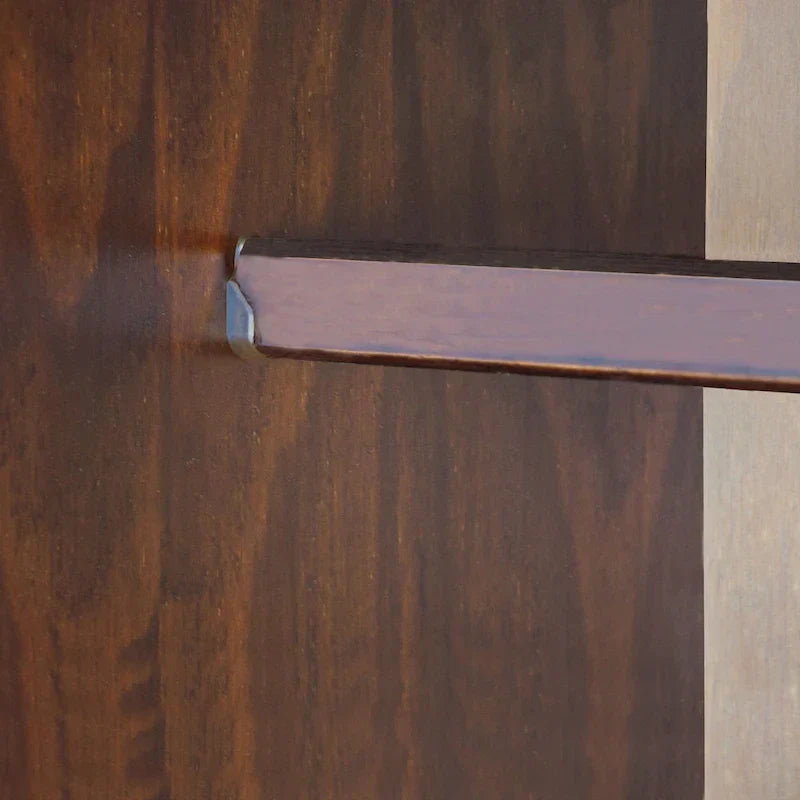 Palace Imports Armadio Kyle a 4 Ante in 100% Legno Massello con Ante in Legno Massello o a Specchio