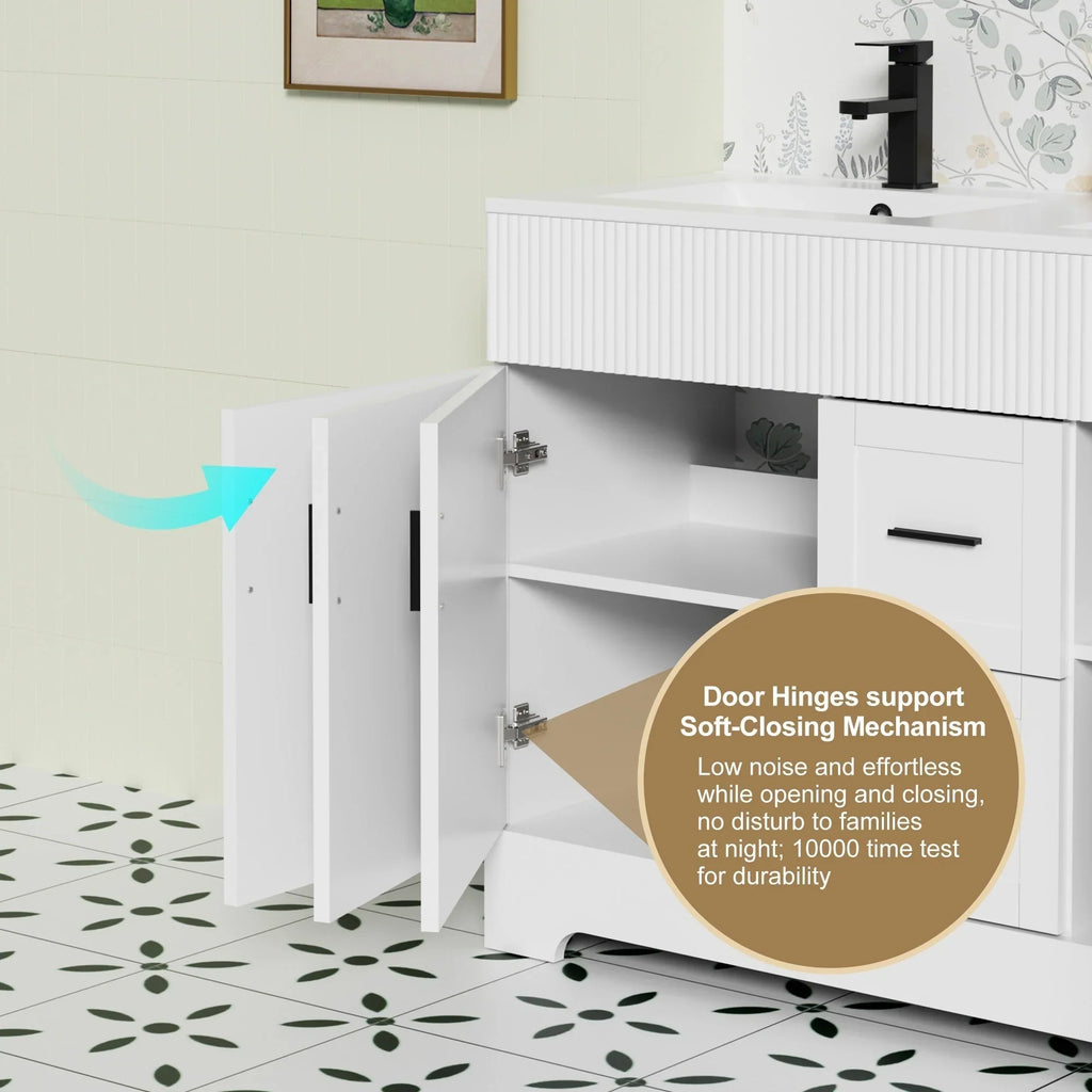Mobile bagno 30/36/48 Wavy Line con lavabo e rubinetto