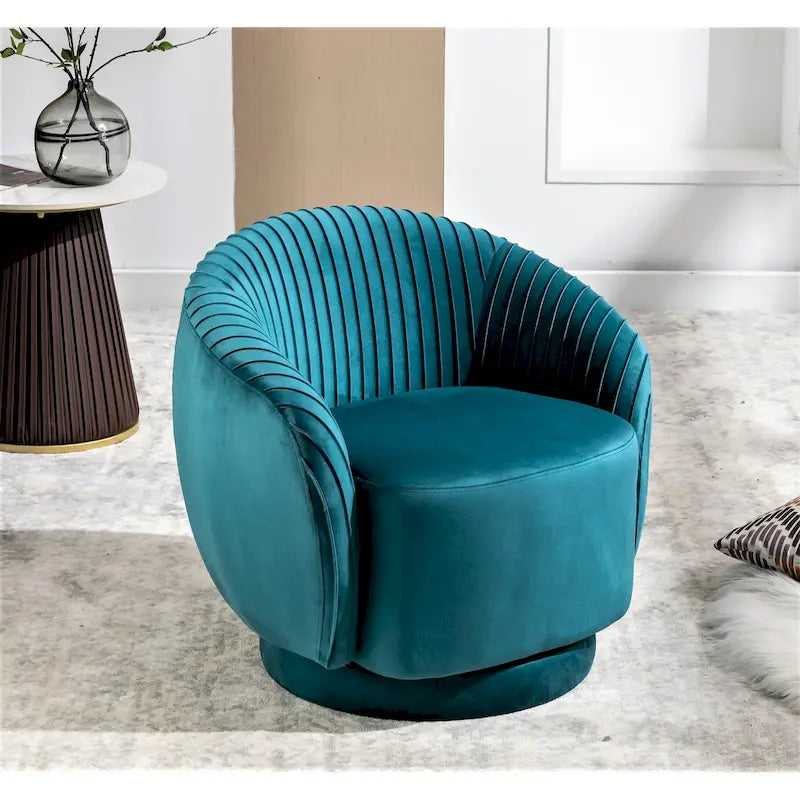 Poltroncina girevole Milvo Small in velluto